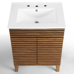 Render Walnut/White 24" Bathroom Vanity - Ornate Home