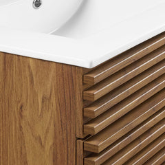 Render Walnut/White 24" Bathroom Vanity - Ornate Home