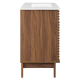 Render Walnut/White 30" Bathroom Vanity Cabinet - Ornate Home