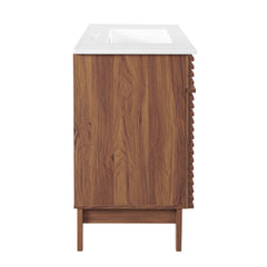 Render Walnut/White 36" Bathroom Vanity - Ornate Home