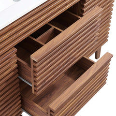 Render Walnut/White 48" Single Sink Bathroom Vanity - Ornate Home