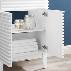 Render White 24" Bathroom Vanity Cabinet (Sink Basin Not Included) - Ornate Home
