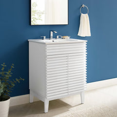 Render White 24" Bathroom Vanity - Ornate Home