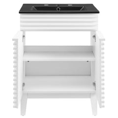 Render White/Black 24" Bathroom Vanity - Ornate Home