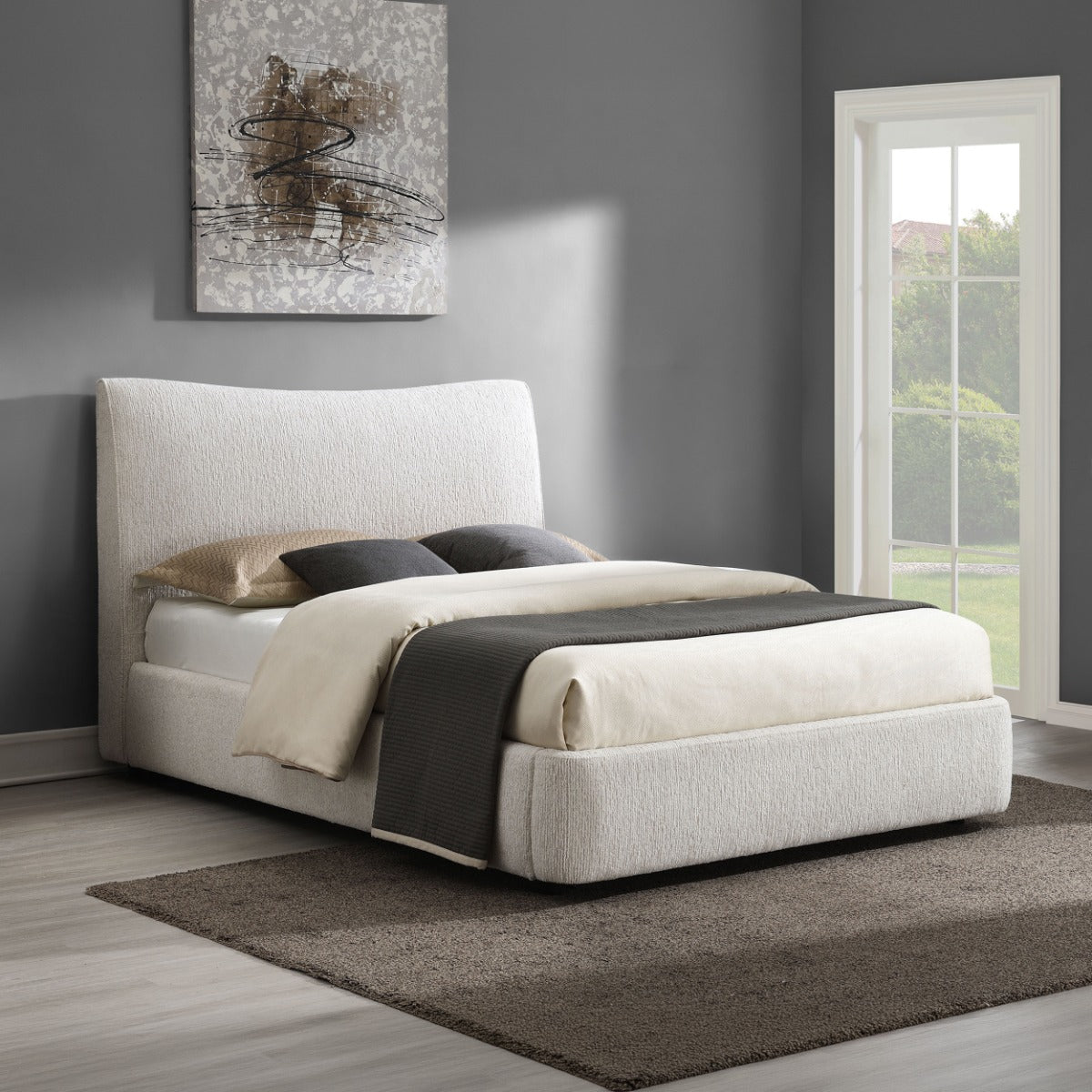 Renee Aperol Beige Eastern King Bed - Ornate Home
