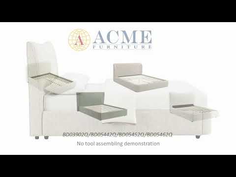 Renee Aperol Beige Queen Bed - Ornate Home