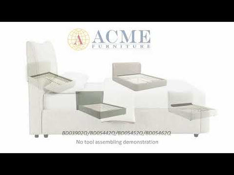 Renee Aperol Beige Queen Bed - Ornate Home