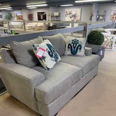 Renesmee Gray & Silver Stationary Loveseat - Ornate Home
