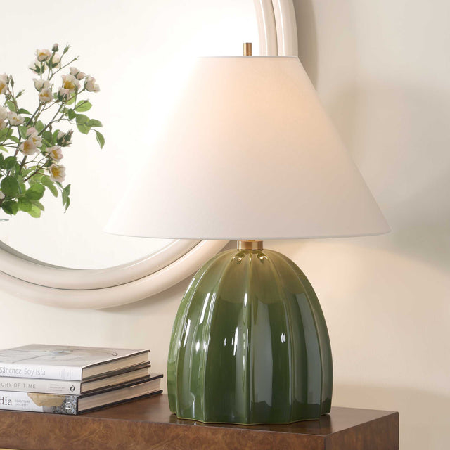 Renna Moss Green Table Lamp - Ornate Home