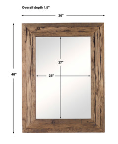 Rennick Woodtone Rustic Wood Mirror - Ornate Home