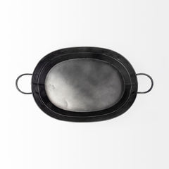 Reno Black Metal Vintage Inspired Basket - Ornate Home