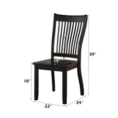 Renske Side Chair in Black (Set of 2) - Ornate Home