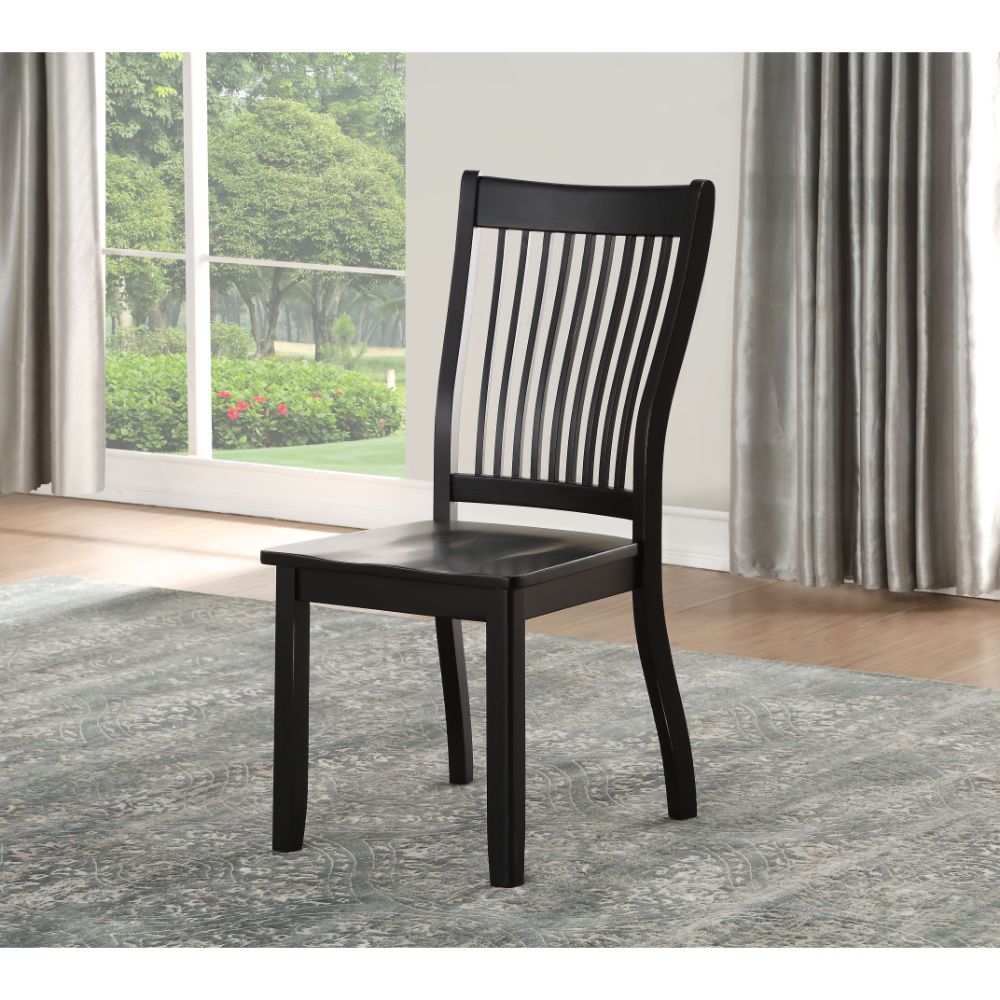 Renske Side Chair in Black (Set of 2) - Ornate Home