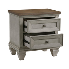 Renton Brown/Antique Gray 4-Piece Queen Bedroom Set - Ornate Home