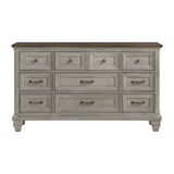 Renton Brown/Antique Gray 4-Piece Queen Bedroom Set - Ornate Home