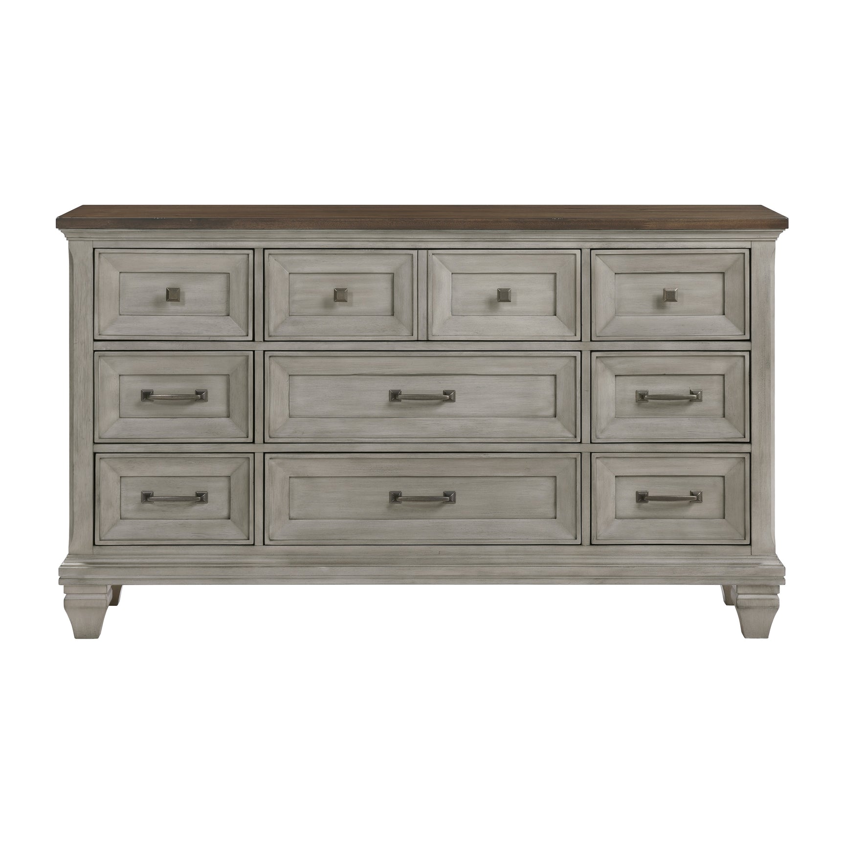 Renton Brown/Antique Gray 4-Piece Queen Bedroom Set - Ornate Home