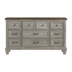 Renton Brown/Antique Gray 4-Piece Queen Bedroom Set - Ornate Home