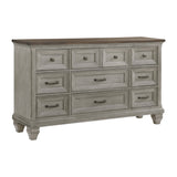 Renton Brown/Antique Gray 4-Piece Queen Bedroom Set - Ornate Home