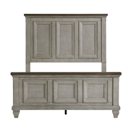 Renton Brown/Antique Gray 4-Piece Queen Bedroom Set - Ornate Home