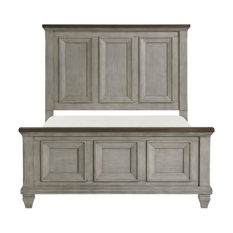 Renton Brown/Antique Gray 4-Piece Queen Bedroom Set - Ornate Home