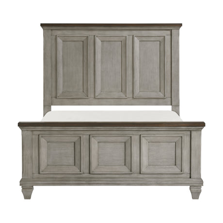 Renton Brown/Antique Gray 5-Piece Queen Bedroom Set - Ornate Home