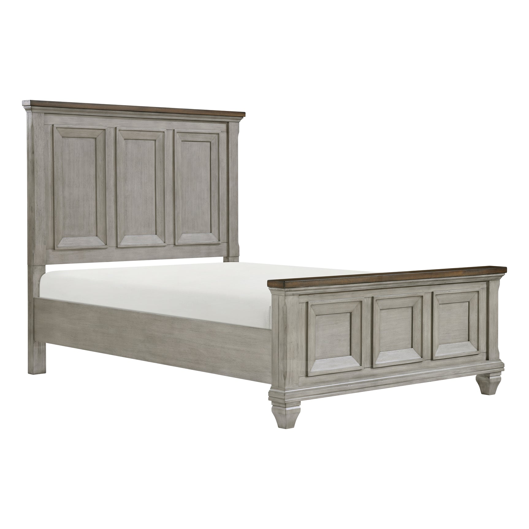 Renton Brown/Antique Gray 5-Piece Queen Bedroom Set - Ornate Home