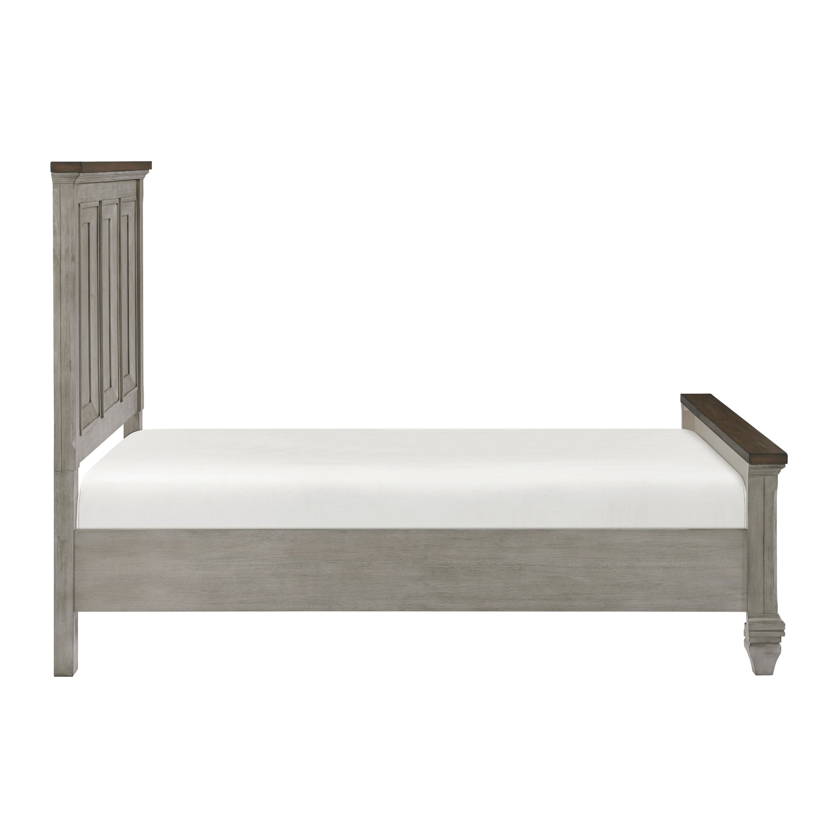 Renton Brown/Antique Gray 5-Piece Queen Bedroom Set - Ornate Home