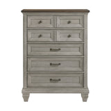 Renton Brown/Antique Gray 5-Piece Queen Bedroom Set - Ornate Home