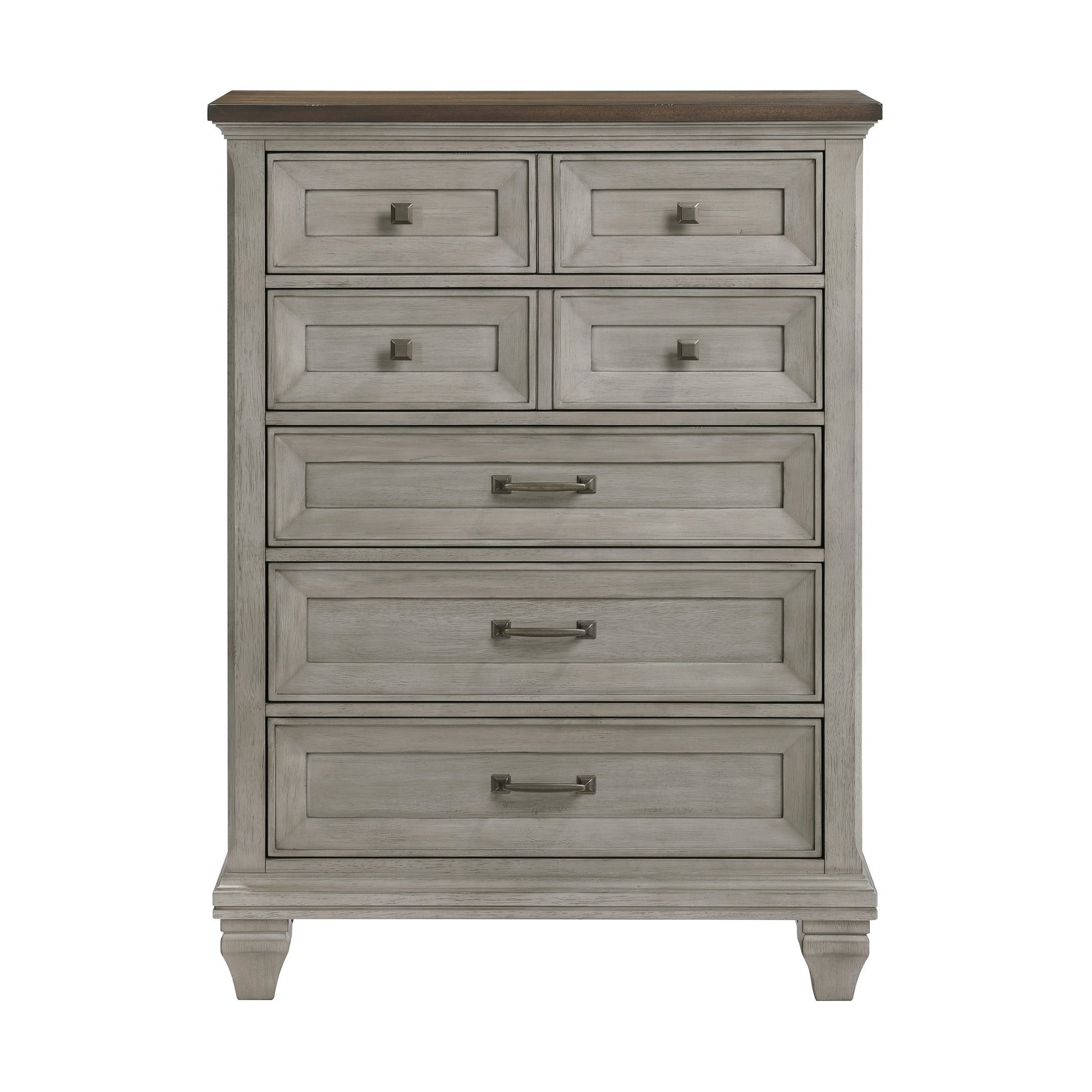 Renton Brown/Antique Gray 5-Piece Queen Bedroom Set - Ornate Home