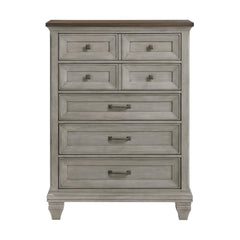 Renton Brown/Antique Gray 5-Piece Queen Bedroom Set - Ornate Home