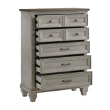 Renton Brown/Antique Gray 5-Piece Queen Bedroom Set - Ornate Home