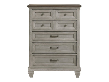 Renton Brown/Antique Gray Chest - Ornate Home