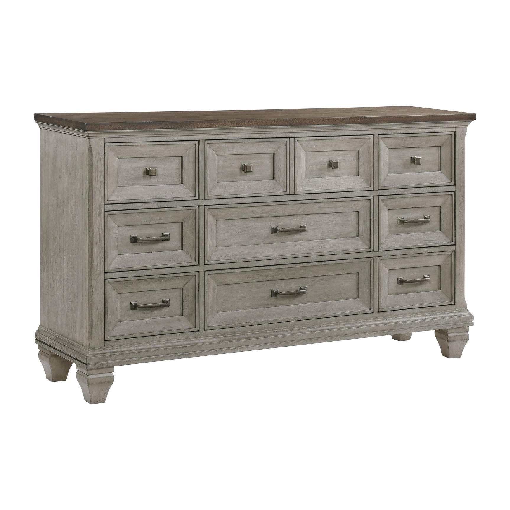 Renton Brown/Antique Gray Dresser - Ornate Home