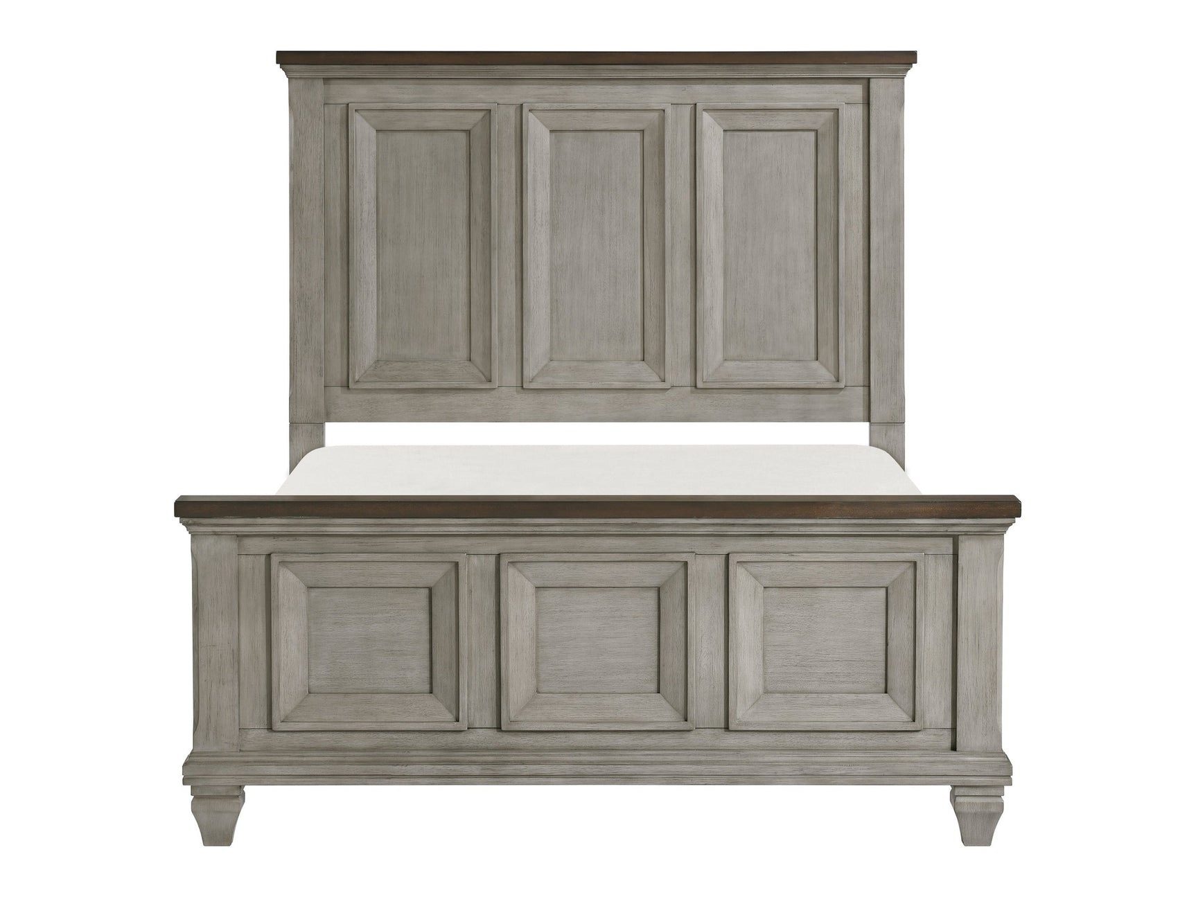 Renton Brown/Antique Gray Eastern King Bed - Ornate Home