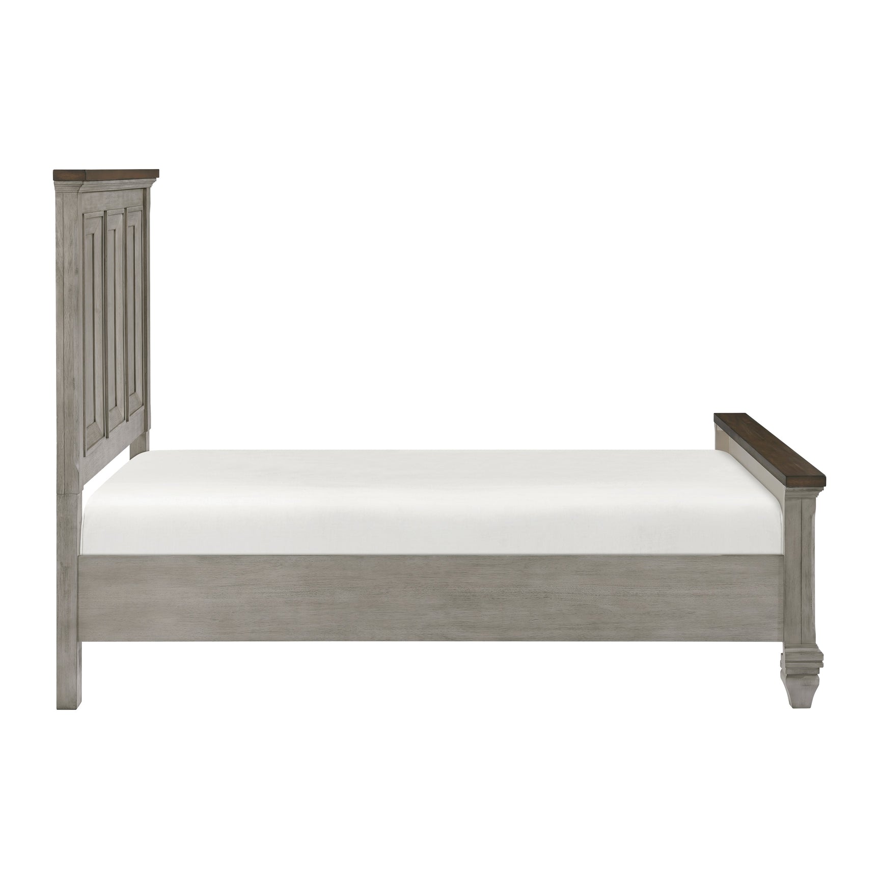 Renton Brown/Antique Gray Eastern King Bed - Ornate Home