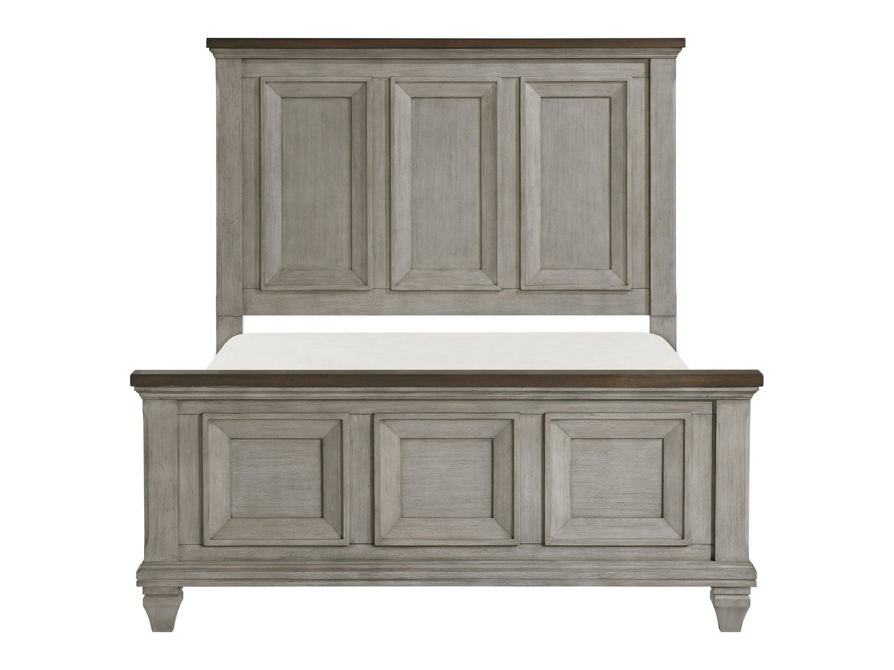Renton Brown/Antique Gray Queen Bed - Ornate Home