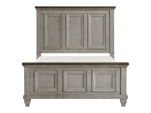 Renton Brown/Antique Gray Queen Bed - Ornate Home