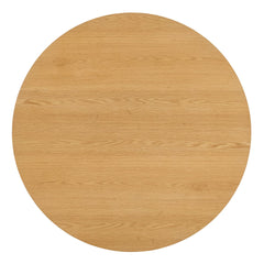 Renwick 47 Inch Oak Veneer Round Pedestal Dining Table - Ornate Home