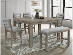 Renwick Gray Counter Height Bench - Ornate Home