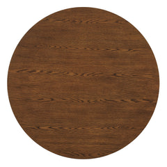 Renwick Walnut 47 Inch Oak Veneer Round Pedestal Dining Table - Ornate Home