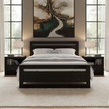 Repos Black Queen Bed - Ornate Home