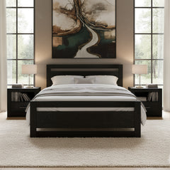 Repos Black Queen Bed - Ornate Home