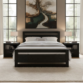 Repos Black Queen Bed - Ornate Home