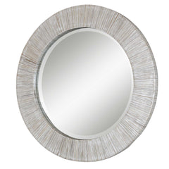 Repose Whitewash Round Mirror - Ornate Home