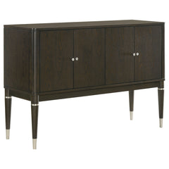 Reseda Ash Brown 4-door Dining Sideboard Server with Shelves - Ornate Home