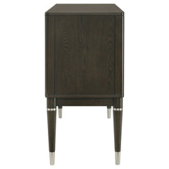 Reseda Ash Brown 4-door Dining Sideboard Server with Shelves - Ornate Home