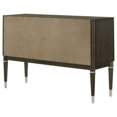 Reseda Ash Brown 4-door Dining Sideboard Server with Shelves - Ornate Home