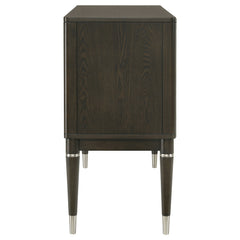 Reseda Ash Brown 4-door Dining Sideboard Server with Shelves - Ornate Home
