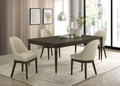 Reseda Ash Brown 5-Piece Rectangular Dining Set - Ornate Home