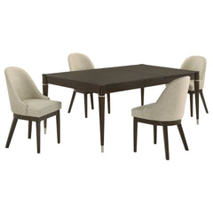 Reseda Ash Brown 5-Piece Rectangular Dining Set - Ornate Home